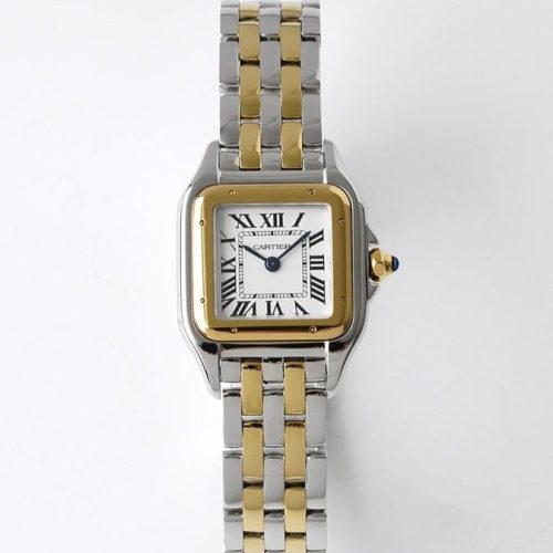 13277836472209648 PANTHERE DE CARTIE 22MM QUARTZ GOLD STEEL WHITE DIAL