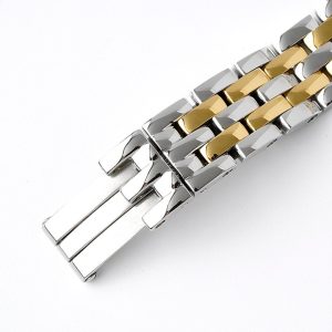 PANTHERE DE CARTIE 22MM QUARTZ GOLD STEEL WHITE DIAL