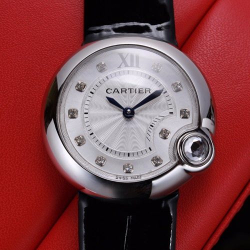 13277927865031330 BALLON BLANC 33MM AUTOMATIC DIAMOND NUMERALS LEATHER