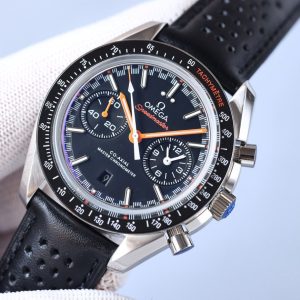 SPEEDMASTER RACING 44 CERAMIC BLACK DIAL LEATHER