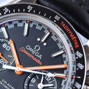 SPEEDMASTER RACING 44 CERAMIC BLACK DIAL LEATHER