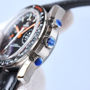 SPEEDMASTER RACING 44 CERAMIC BLACK DIAL LEATHER