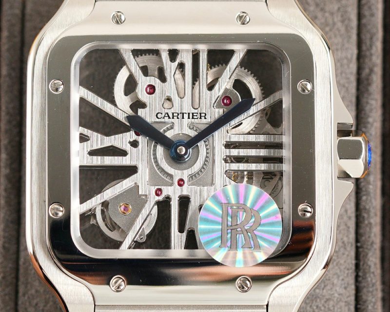 SANTOS DE CARTIE STAINLES STEEL SKELETON DIAL