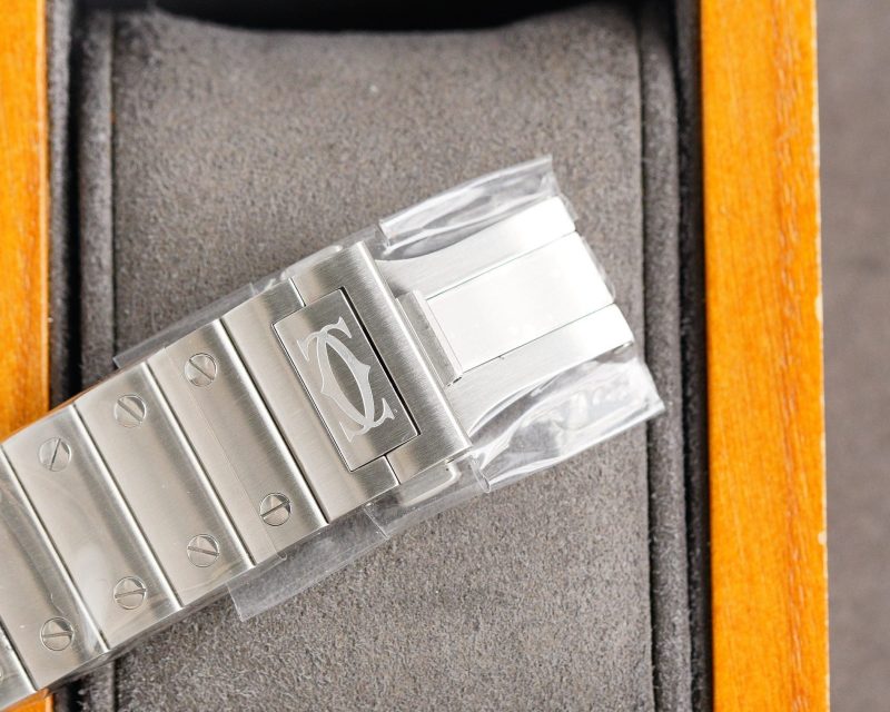 SANTOS DE CARTIE STAINLES STEEL SKELETON DIAL ROSE GOLD BEZEL