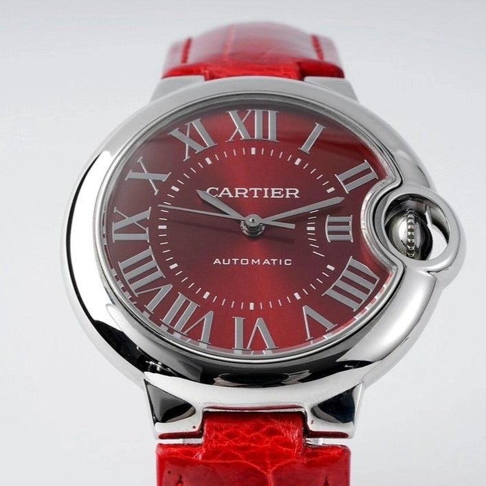 13278618126183305 BALLON BLEU 33MM AUTOMATIC RED DIAL LEATHER 2021