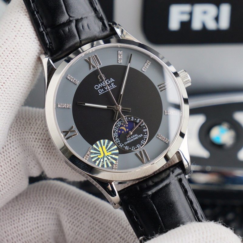 13278702903876653_f70363cc-fe74-40ff-9a1d-8a6c1f240e99 DEVILLE CHRONOMETER 40MM MOONPHASE GREY BLACK DIAL