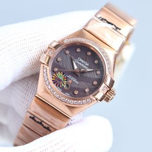 CONSTELLATION 27MM ROSE GOLD DIAMOND BEZEL