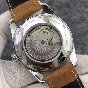 13278957529635247_715bc04b-24ba-40a7-b2ce-b32b12ee41c2 SEAMASTER AQUA TERRA 150M STEEL CASE BLACK DIAL BROWN LEATHER