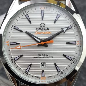 13278957810218897_9b611074-0faf-47d5-a0fd-30c85b1c6715 SEAMASTER AQUA TERRA 150M CO-AXIAL STEEL CASE WHITE DIAL BROWN LEATHER