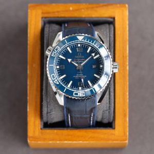 SEAMASTER PROFESSIONAL PLANET OCEAN 600M BLUE CERAMIC BLACK LEATHER