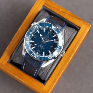 SEAMASTER PROFESSIONAL PLANET OCEAN 600M BLUE CERAMIC BLACK LEATHER