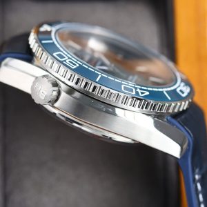SEAMASTER PROFESSIONAL PLANET OCEAN 600M BLUE CERAMIC BLACK LEATHER