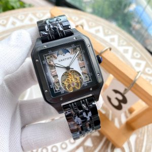 13279994028363014 SANTOS 42 STEEL CASE SKELETON DIAL