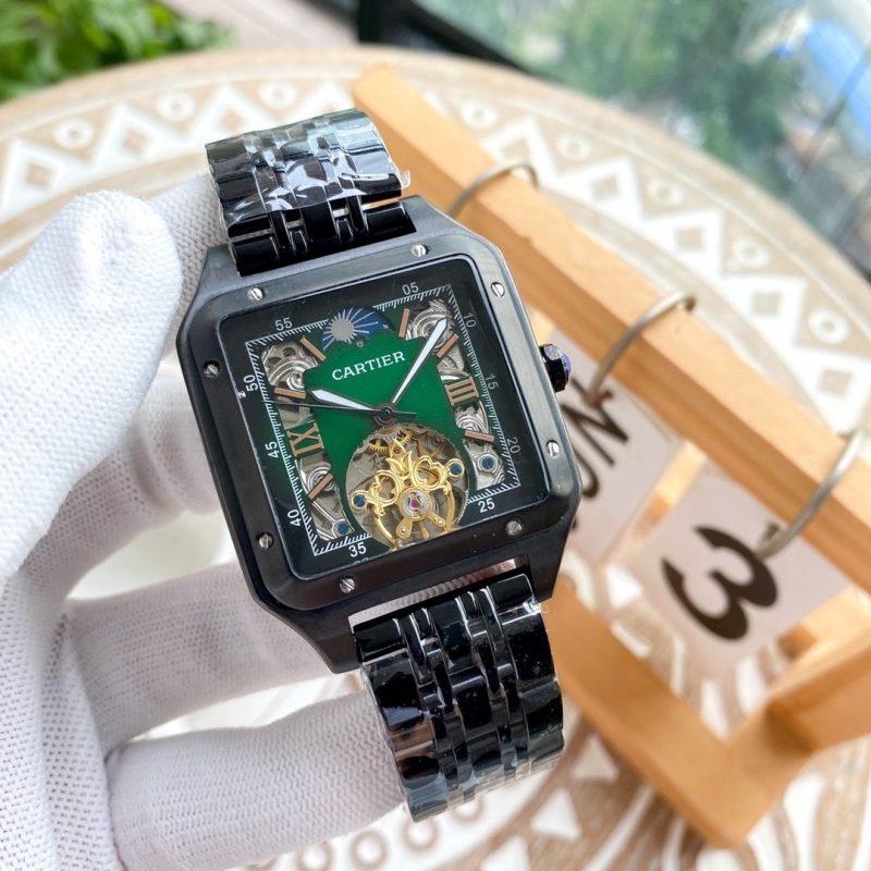 13279994029262946 SANTOS 42 STEEL CASE SKELETON DIAL