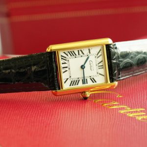 13305226127690654 TANK MUST DE SOLO 30MM GOLD CASE LEATHER STRAP