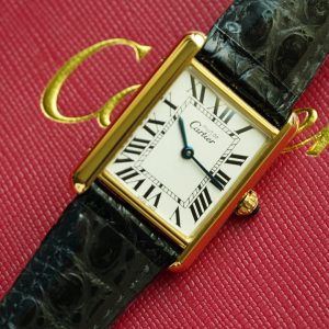 13305226146747694 TANK MUST DE SOLO 30MM GOLD CASE LEATHER STRAP
