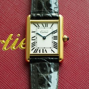 13305226148582186 TANK MUST DE SOLO 30MM GOLD CASE LEATHER STRAP