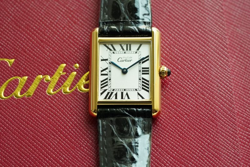 13305226148582186 TANK MUST DE SOLO 30MM GOLD CASE LEATHER STRAP