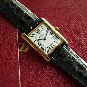 13305226151799378 TANK MUST DE SOLO 30MM GOLD CASE LEATHER STRAP