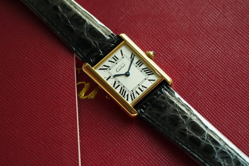 13305226151799378 TANK MUST DE SOLO 30MM GOLD CASE LEATHER STRAP