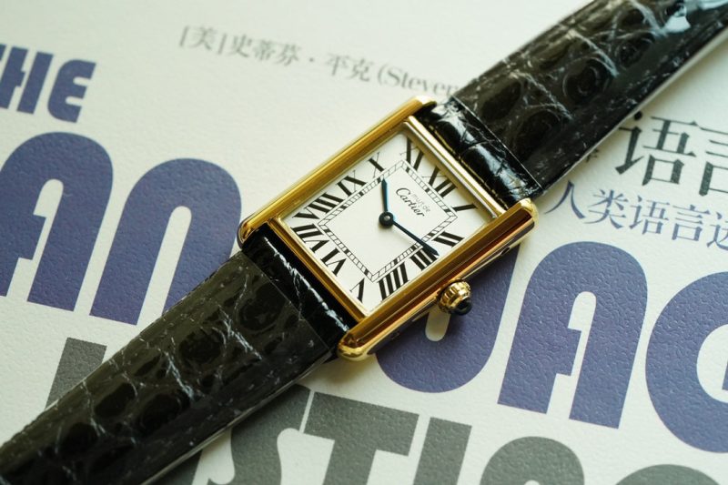 13305226153848664 TANK MUST DE SOLO 30MM GOLD CASE LEATHER STRAP