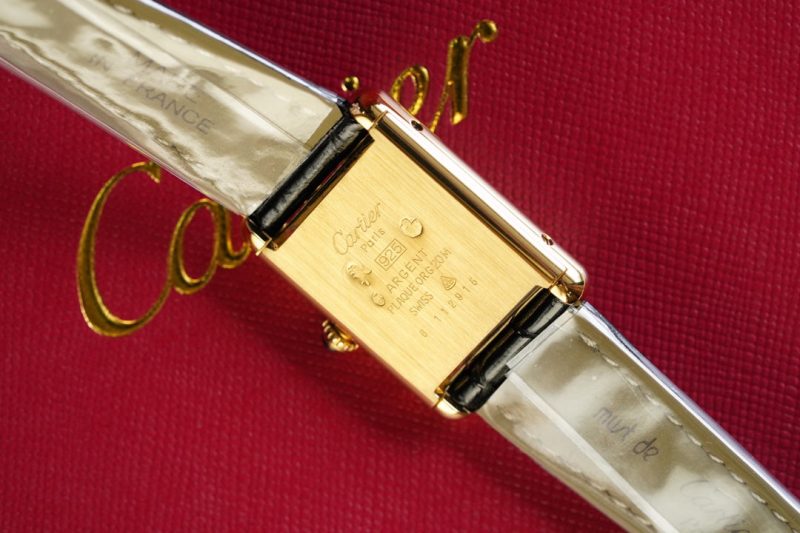 13305226158051556 TANK MUST DE SOLO 30MM GOLD CASE LEATHER STRAP