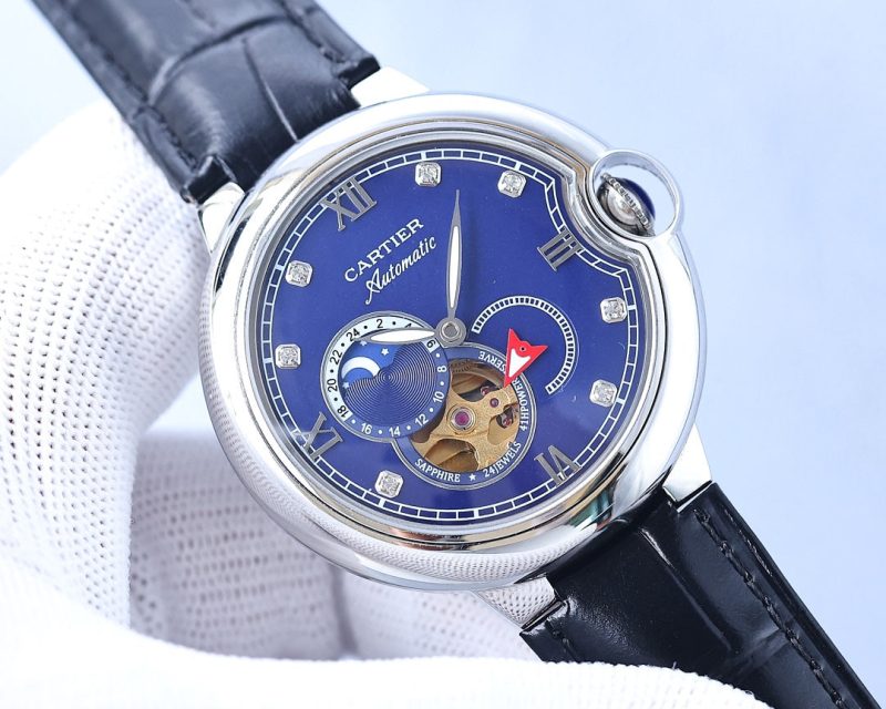 BALLON BLEU 36MM OPEN HEART DIAMOND NUMERALS