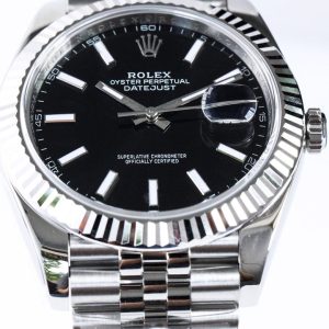 DATEJUST 36MM SILVER BLACK DIAL
