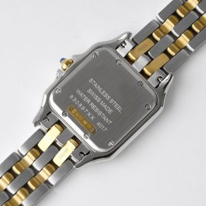 PANTHERE 27MM GOLD SILVER CASE WHITE DIAL
