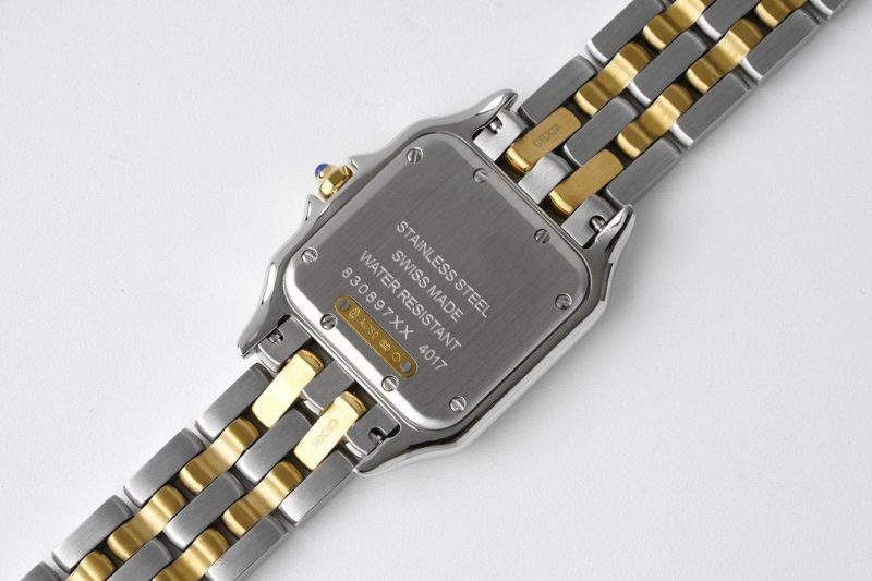 PANTHERE 27MM GOLD SILVER CASE WHITE DIAL