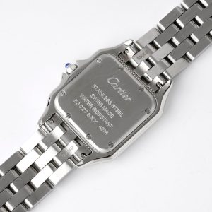 PANTHERE 27MM SILVER CASE DIAMOND BEZEL WHITE DIAL