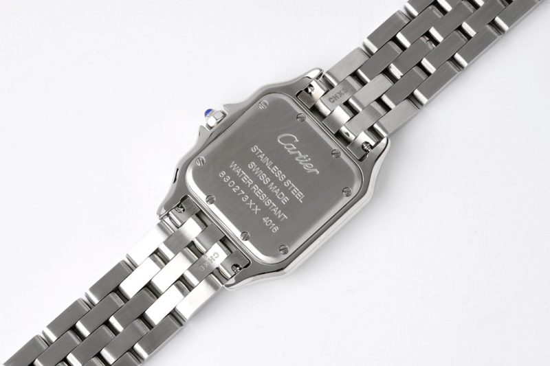 PANTHERE 27MM SILVER CASE DIAMOND BEZEL WHITE DIAL