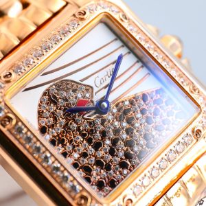 13338901824799485 PANTHERE 27MM PINK GOLD CASE DIAMOND BEZEL DIAMOND DIAL