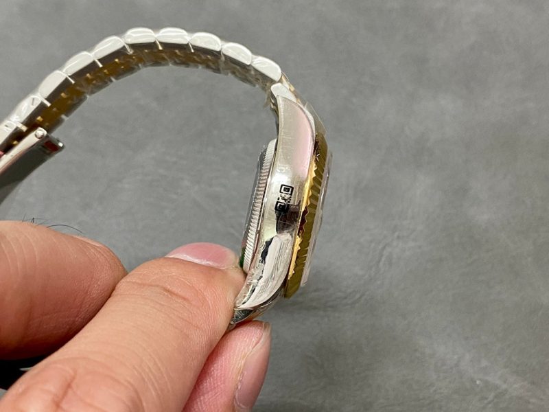 DATEJUST 28MM GOLD STEEL DIAMOND NUMERALS