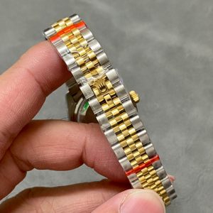 DATEJUST 28MM GOLD STEEL DIAMOND NUMERALS