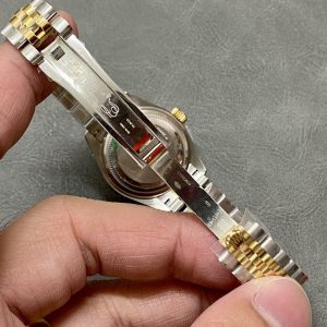 DATEJUST 28MM GOLD STEEL DIAMOND NUMERALS