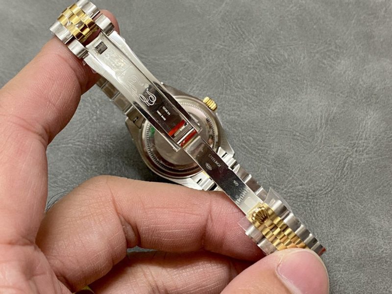 DATEJUST 28MM GOLD STEEL DIAMOND NUMERALS