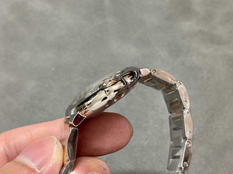 BALLON BLEU 33MM PINK GOLD STEEL