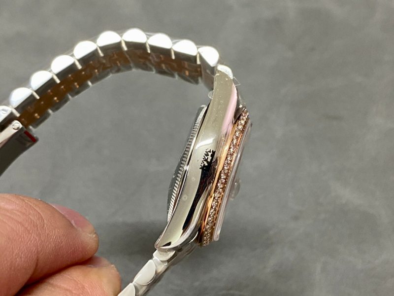 13339138316649716 DATEJUST 31MM PINK GOLD STEEL AUBERGINE DIAL