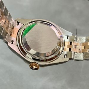 DATEJUST 28MM PINK GOLD STEEL CHOCOLATE DIAL