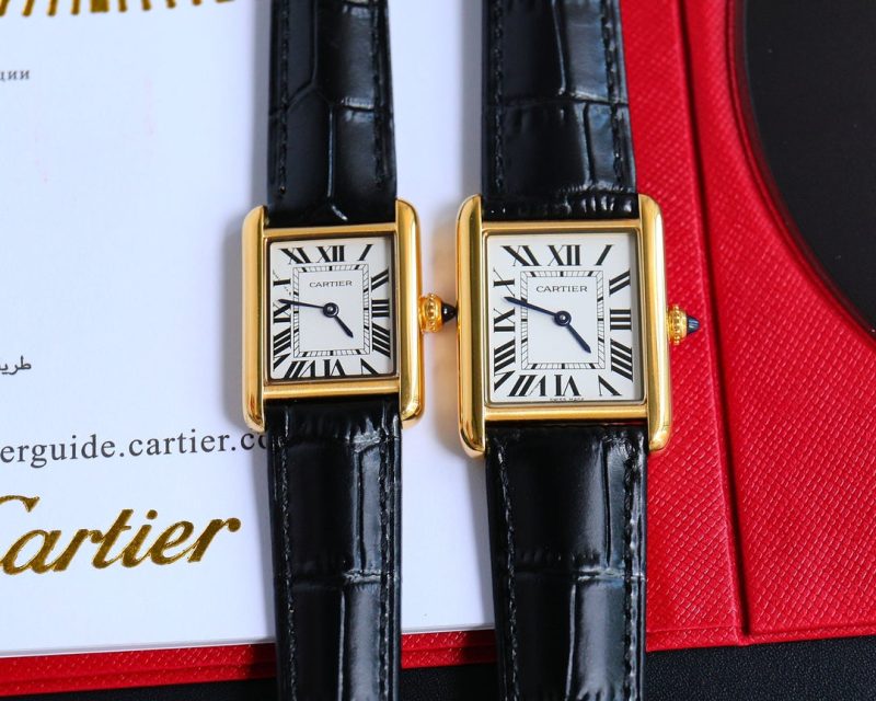 13341914318036904 TANK MUST SMALL GOLD LEATHER STRAP WHITE DIAL