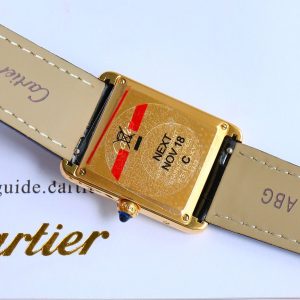 13341914329367925 TANK MUST SMALL GOLD LEATHER STRAP WHITE DIAL