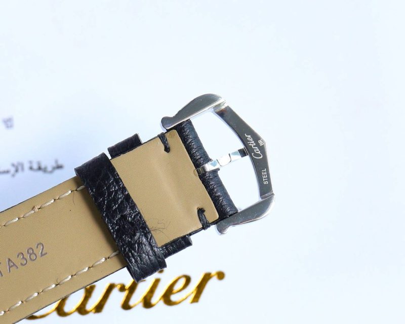 13341914382417089 TANK MUST SMALL STEEL LEATHER STRAP WHITE DIAL