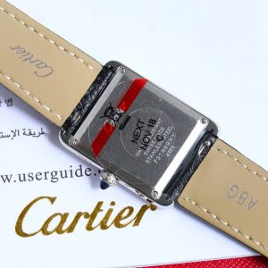 13341914386353306 TANK MUST SMALL STEEL LEATHER STRAP WHITE DIAL