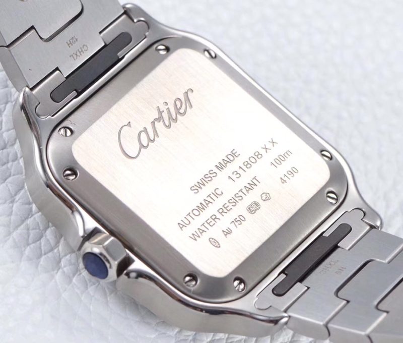 SANTOS LADY 35.1MM AUTOMATIC SILVER DIAMOND BEZEL