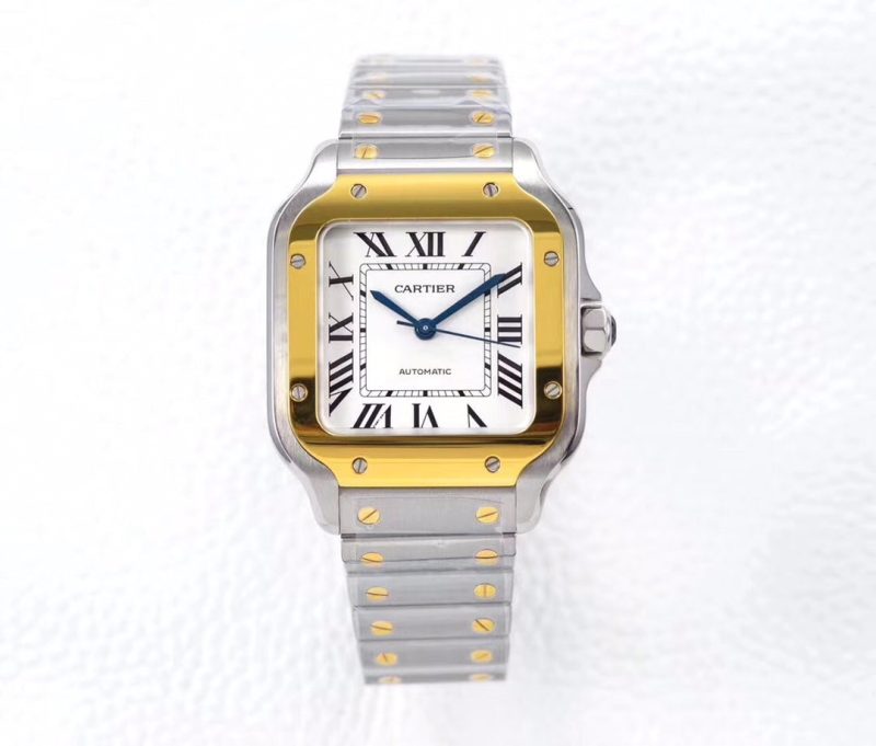 SANTOS LADY 35.1MM AUTOMATIC GOLD STEEL