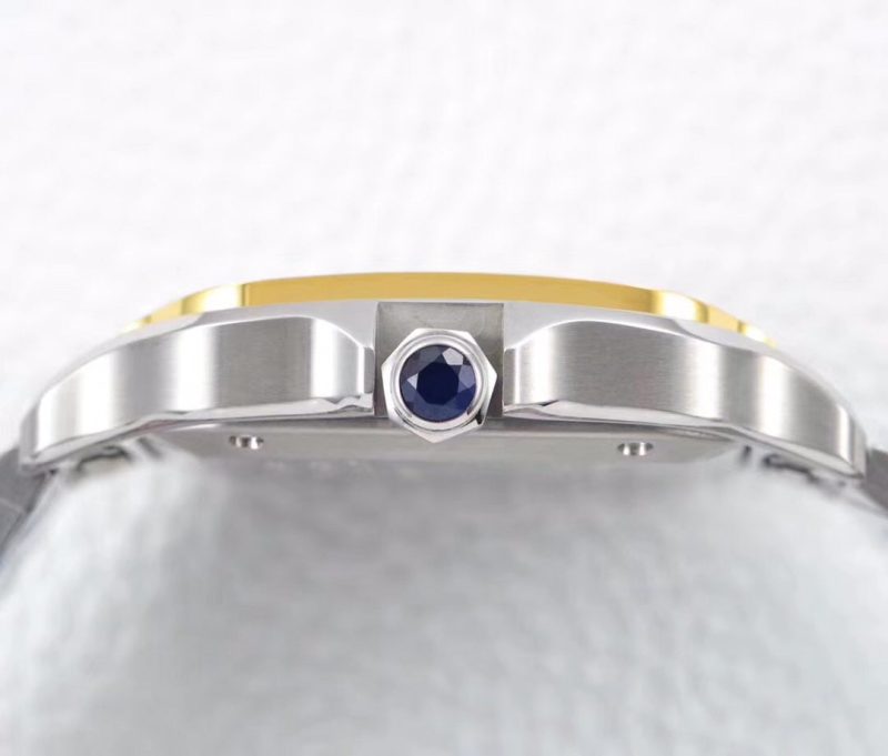 SANTOS LADY 35.1MM AUTOMATIC GOLD STEEL