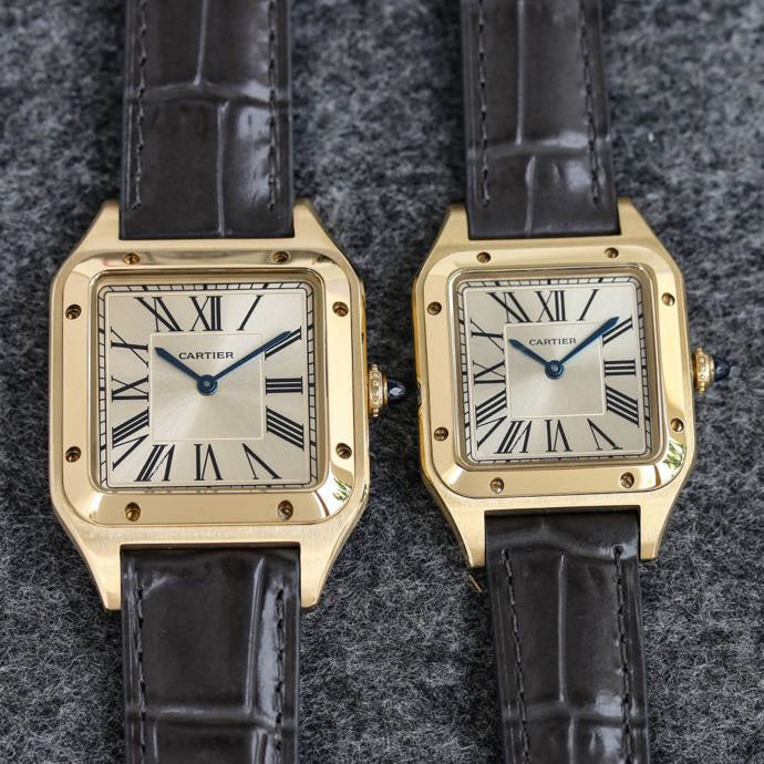 13343061403087234 SANTOS DUMONT LADY GOLD CASE CROCODILE STRAP