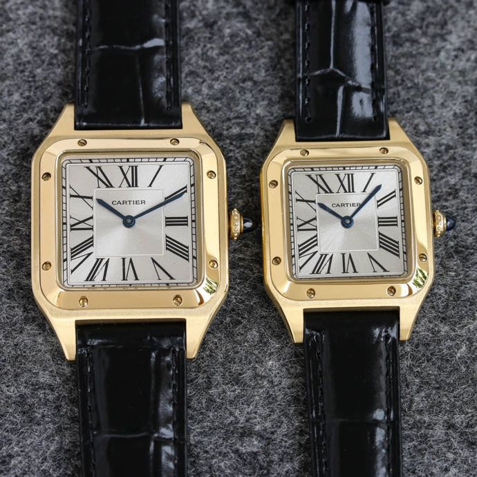 13343061405096208 SANTOS DUMONT LADY GOLD CASE CROCODILE STRAP