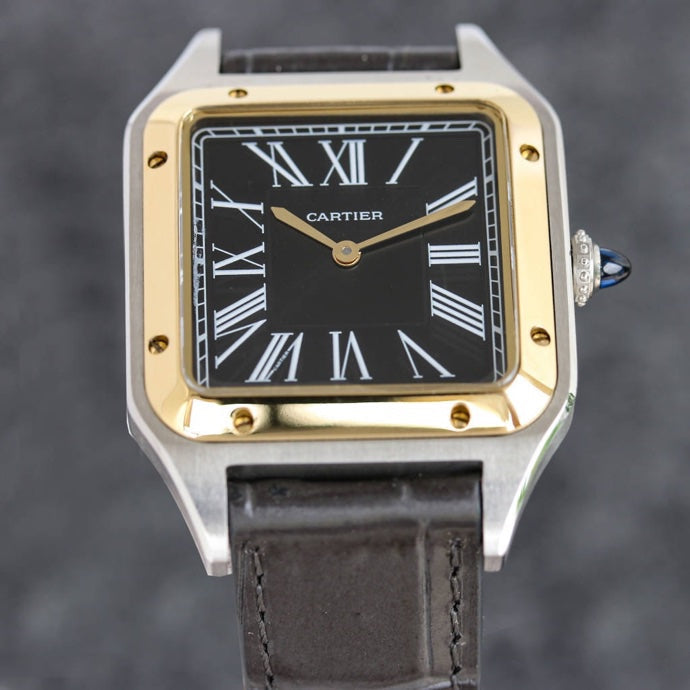 13343061417398109 SANTOS DUMONT LADY GOLD CASE CROCODILE STRAP